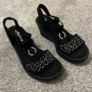 Skechers Shoes Sketchers Rumblers Queen B Black Rhinestone